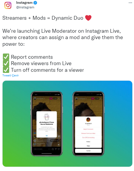 Instagram canlı yayın