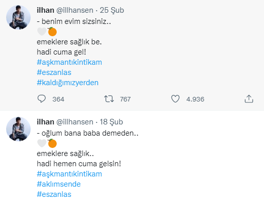 Aşk Mantık İntikam Paylaşımları