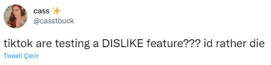 TikTok dislike