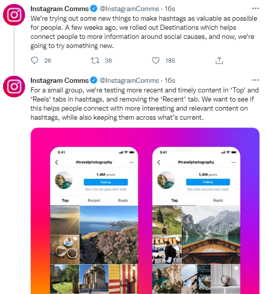 Instagram hashtag