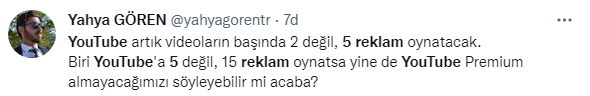 Youtube reklamları