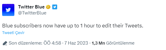 Twitter düzenleme